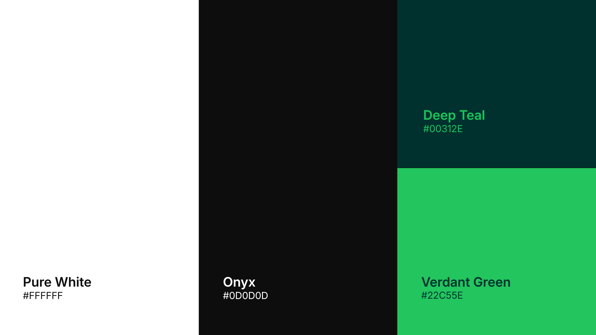 Color palette, typography, and logo variations